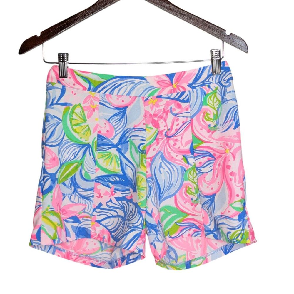 Lilly Pulitzer Ariana Shorts Sz 0 Multi Havana Cocktail Resort Vacation Beachy - Picture 2 of 7